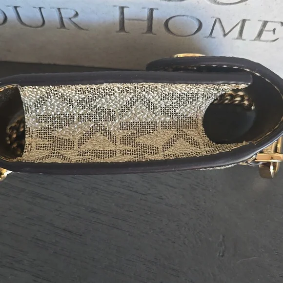Michael Kors Logo Metallic Gold Lipstick Holder with Gold Chain - Picture 3 of 8